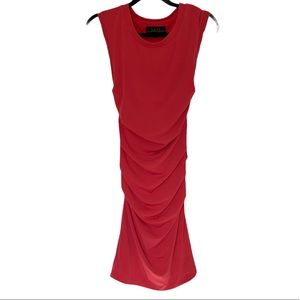 Nicole Miller pink ruched dress size 0